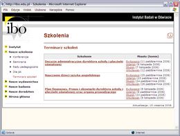 Zrzut: Lista szkoleń